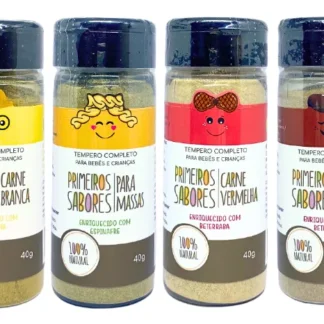 Kit 6 Tempero Primeiros Sabores Natural Para Grãos, Legumes e Carnes 40g – Terra Amor